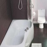 compact 1500mm p shape acrylic