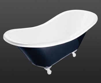 double hi back bath in black